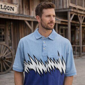 Team Roper Men's Polo Shirt XL Southwest Border Design 100% Cotton SS NEW other